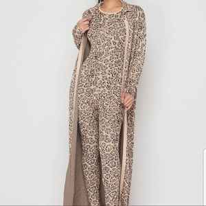Hera Collection Leopard Jumpsuit and Duster